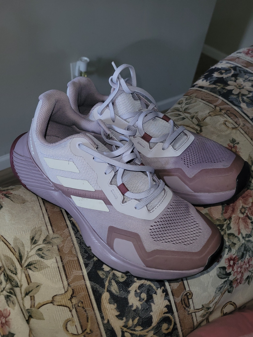 adidas Women's Athletic Sneakers in Light Lavender and White